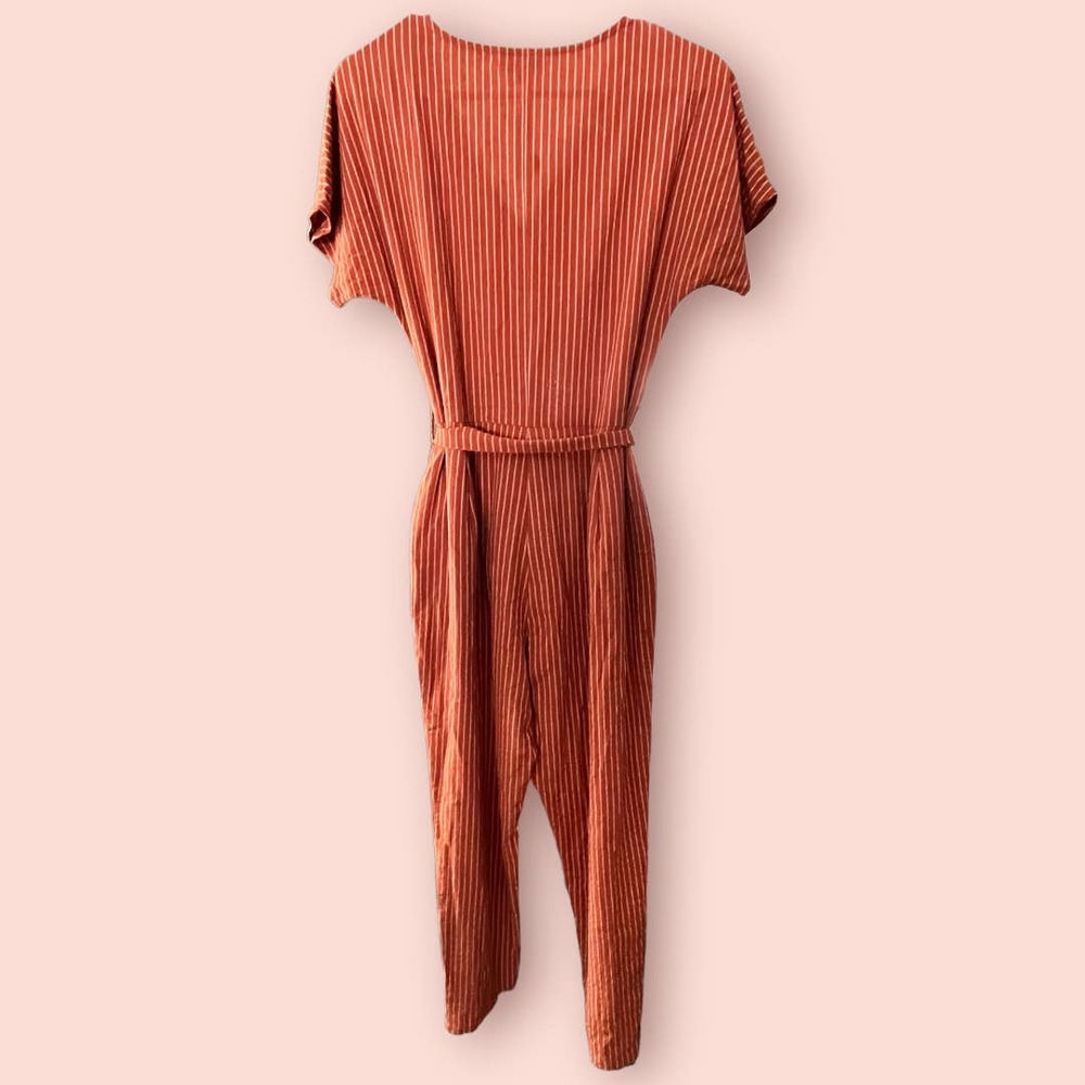 Polagram burnt orange striped jumper size small - Picture 2 of 5